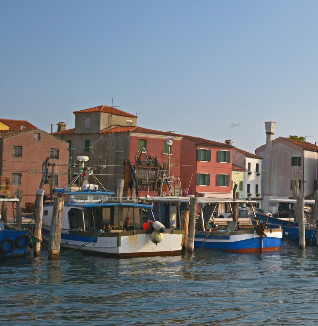 fishing boats moored in Pellestrina